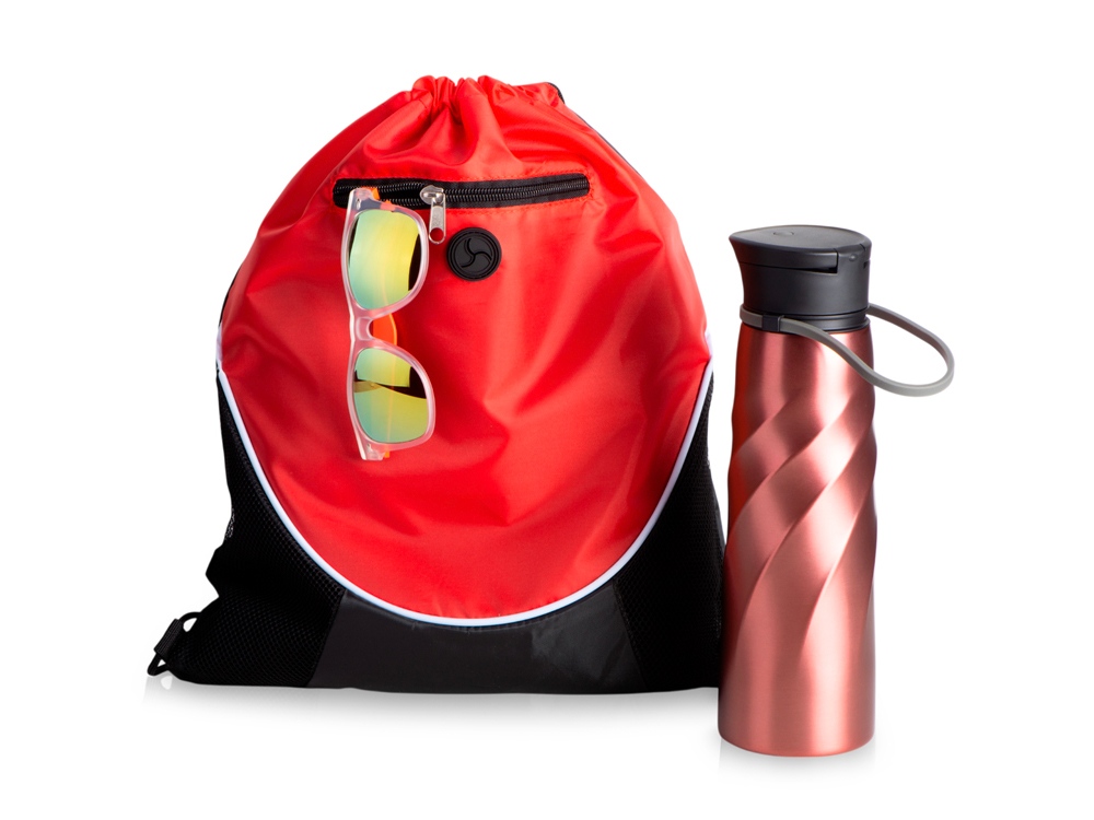 Подарочный набор с солнцезащитными очками и бутыкой для воды" Summerheat", красный