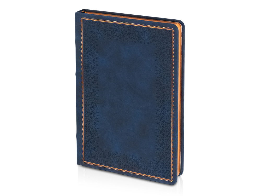 Ежедневник недатированный А5 "Royal", синий с бронзовым срезом