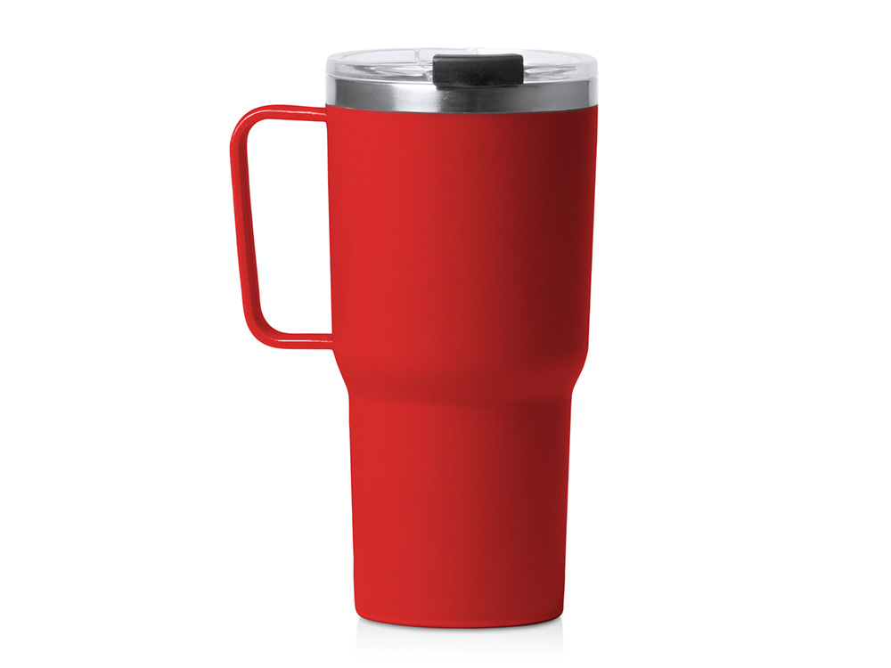 Термокружка «Кенчер» с двойными стенками из нержавеющей стали 304 и полипропилена, красный